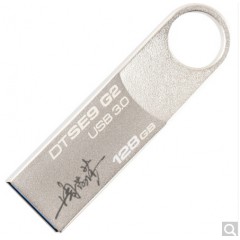 金士顿（Kingston）128GB USB3.0 U盘 DTSE9G2 银色 高速读写 个性化自定义定制