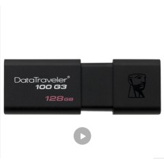 金士顿（Kingston）128GB USB3.0 U盘 DT100G3 读速130MB/s 黑色 滑盖设计 时尚便利