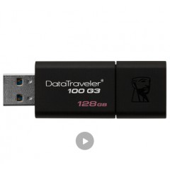 金士顿（Kingston）128GB USB3.0 U盘 DT100G3 读速130MB/s 黑色 滑盖设计 时尚便利