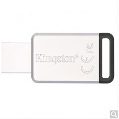 金士顿（Kingston）128GB USB3.1 U盘 DT50 黑色 金属外壳 个性化自定义定制