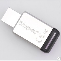 金士顿（Kingston）128GB USB3.1 U盘 DT50 黑色 金属外壳 个性化自定义定制