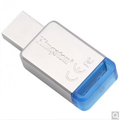 金士顿（Kingston）64GB USB3.1 U盘 DT50 蓝色 金属外壳 个性化自定义定制