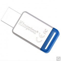 金士顿（Kingston）64GB USB3.1 U盘 DT50 蓝色 金属外壳 个性化自定义定制