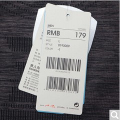 【商场同款】贵人鸟男针织圆领短袖T恤夏季套头线条男圆领短T运动服 深花灰