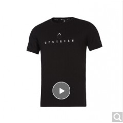 贵人鸟男针织圆领短袖T恤夏季休闲透气修身运动服 -2黑