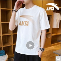 安踏短袖t恤男装运动上衣2020年夏季款青年薄款学生文化衫透气速干户外圆领休闲跑步健身服饰