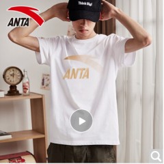 安踏短袖t恤男装运动上衣2020年夏季款青年薄款学生文化衫透气速干户外圆领休闲跑步健身服饰