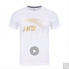 安踏短袖t恤男装运动上衣2020年夏季款青年薄款学生文化衫透气速干户外圆领休闲跑步健身服饰