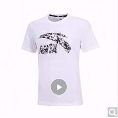 安踏短袖t恤男装运动上衣2020年夏季款青年薄款学生文化衫透气速干户外圆领