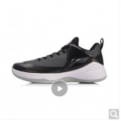 李宁篮球鞋驭帅11男鞋韦德之道7音速6低帮透气运动鞋青龙幻夜 标准黑/黯淡灰