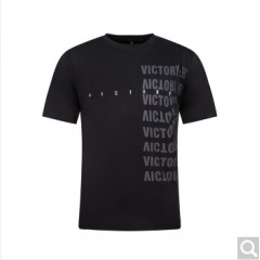 贵人鸟男针织圆领短袖T恤夏季字母印花男针织圆领短袖T恤运动服 黑色