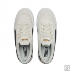 PUMA彪马官方 刘雯同款 新款女子复古厚底休闲鞋 DEVA SUEDE 372423 米白色-黑色 01 36