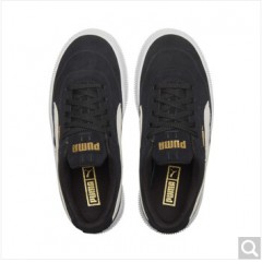 PUMA彪马官方 刘雯同款 新款女子复古厚底休闲鞋 DEVA SUEDE 372423 黑色-米白色 03 36