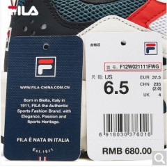 FILA女鞋 斐乐官方TRACER 女子老爹鞋2020夏季网面透气休闲百搭跑鞋 集团白/火红-WG