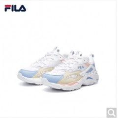 FILA女鞋 斐乐官方TRACER 女子老爹鞋2020夏季网面透气休闲百搭跑鞋 斐乐白/新草蓝-WB