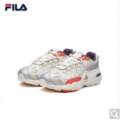 FILA女鞋 斐乐官方 掠夺者 老爹鞋女学生韩版复古跑鞋新款跑步鞋休闲运动鞋 朴色/木瓜橙-WO