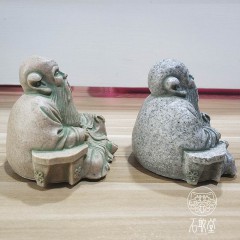 道教老子摆件  中式清源山老君岩摆件青石色