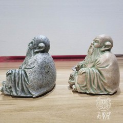 道教老子摆件 中式清源山老君岩摆件 岩石色