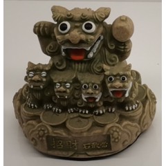 招财纳福石敢当除魔平安石敢当摆件進爵如意石敢当摆件 青石色