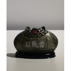 降魔的同款石敢当狮子手机支架家居风水镇宅摆件