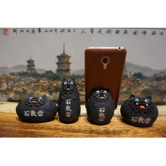 降魔的同款石敢当狮子手机支架家居风水镇宅摆件
