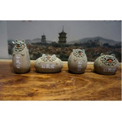 降魔的同款石敢当狮子手机支架家居风水镇宅摆件