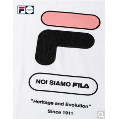 FILA斐乐女装 FUSION系列官方女子短袖T恤 2020新款丝柔棉时尚半袖T恤女商场同款 标准白-WT