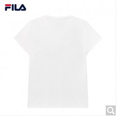 FILA 斐乐官方女子短袖T恤 2020夏季新款百搭时尚丝柔棉圆领T恤 标准白-WT