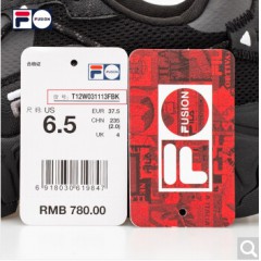 FILA FUSION 斐乐官方猫爪鞋老爹鞋女2020新款休闲复古运动鞋女鞋 黑色-BK