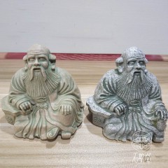 道教老子摆件 中式清源山老君岩摆件 砂石色