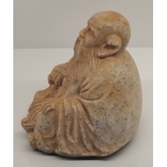 道教老子摆件 中式清源山老君岩摆件 砂石色