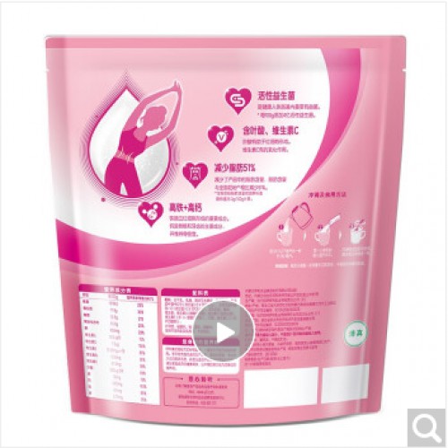 伊利 高铁高钙女士奶粉 叶酸 维生素C 奶粉成人 早餐 400g袋装 独立小包装16*25g