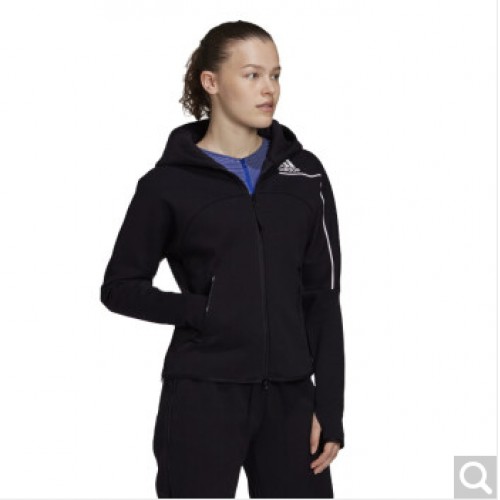 【张钧甯同款】阿迪达斯 ADIDAS 女子 运动型格 W ZNE Hd 运动 夹克/风衣 GM3275 XL码
