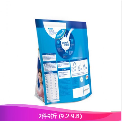 伊利欣活 中老年多维高钙奶粉 成人奶粉 多种维生素 早餐 400g袋装 独立小包装16*25g
