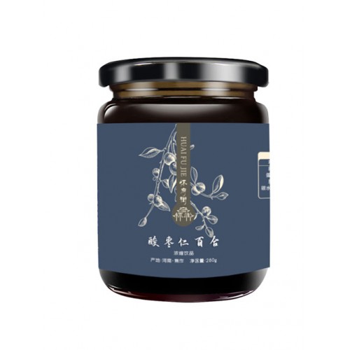 怀府街酸枣仁膏百合茯苓茶助睡前粉眠安睡眠质量差失眠多梦丸茶