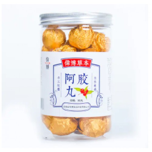 【传统草本 阿胶丸】九蒸九晒传统工艺阿胶，香甜软糯口感宜人，滋阴补气，润肺养心安神，面色红润有光泽，秋冬养生小零食300g