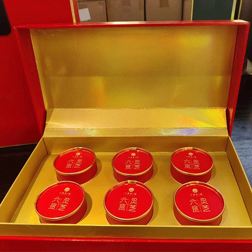 六贵灵芝 武芝2号切片  林下椴木紫灵芝茶 入口清香 6罐×8g