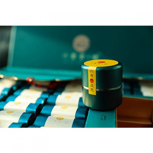 六贵灵芝 武芝2号 林下椴木紫灵芝茶 入口清香 30泡×8g+1罐