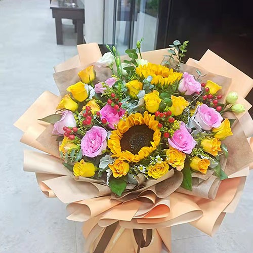 开业花篮  订婚 情人节百合花束  向日葵